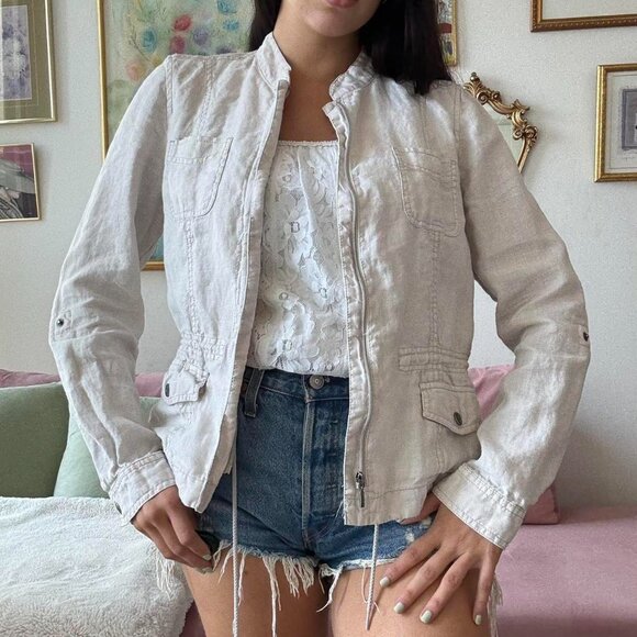 Linen Moto Jacket - Picture 9 of 10